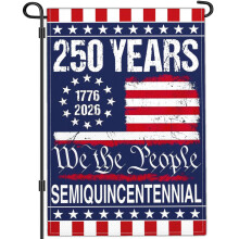 250letá americká zahradní vlajka 12x18", oboustranná vodotěsná, kompatibilní s dárky k 4. červenci a vlasteneckými dekoracemi