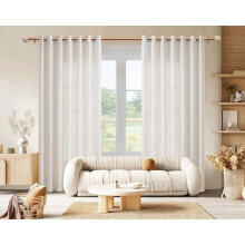 Gardinstænger i træ, 2 stk., justerbare 32-86 cm, trælignende bladformede knopper, bohemestil – kompatibel med indendørs/udendørs brug