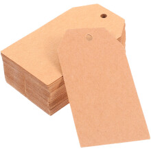 Blank Paper Tags DIY Printable Paintable Light Brown 200 Pcs