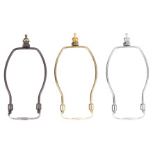 3pcs Lamp Harp Holder with Saddle and Final Heavy Duty Lamp Harp for Table Lamps Floor Lamp Shades 6 Inch ( Silver Golden )