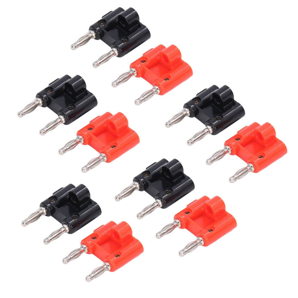 Brass Dual Banana Plug 5 Set Solderless Speaker Connector For Audio Equipment Conductivity 9771547552734