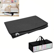 2/1PCS Saco Organizador Dobrável com Alça em Tecido Não Tecido para Edredom, Ideal para Quarto e Armário, com Grande Capacidade de Armazenamento