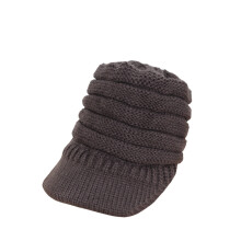 Damen-Strickmütze, warm, geflochten, locker, lässig, Bucket Hat, Skimütze