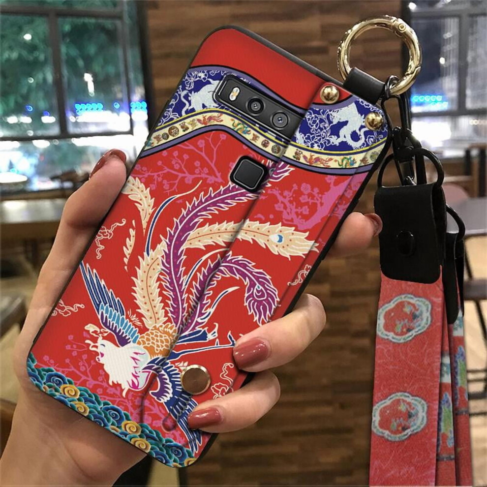 Phone Case For Tcl 10 5G Uw – Anti-Knock, Wristband, Shockproof, Ring Kickstand, Dust-Resistant, Waterproof Chinese-Style Back Cover 9365509084298