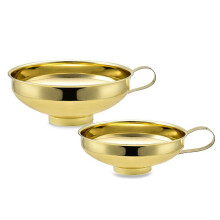 Roestvrij Staal Huishoudelijke Trechter met Brede Opening, Saladedressing, Trechter met Grote Diameter, Jamtrechter, Goud