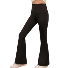 Winter Yoga Trousers Elevated Waist Flare Design