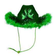 St Patrick's Day Party Performance Props Irish Style Green Wrap Around Bucket Hat With Sequins