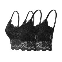 stuks kanten bralettes voor dames - strappy, rugloze, antislip camisole bh, kanten lingerie met bloemenprint voor dagelijks gebruik en als laagje