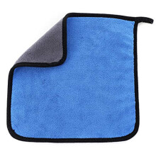 Car Wash Microfiber Towel 30x30cm Ultra Absorbent Scratch Coral Velvet Car Cleaning Cloth Blue Grey