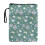 Zippered Book Cover – Teal Floral Pattern, 300D Polyester 1