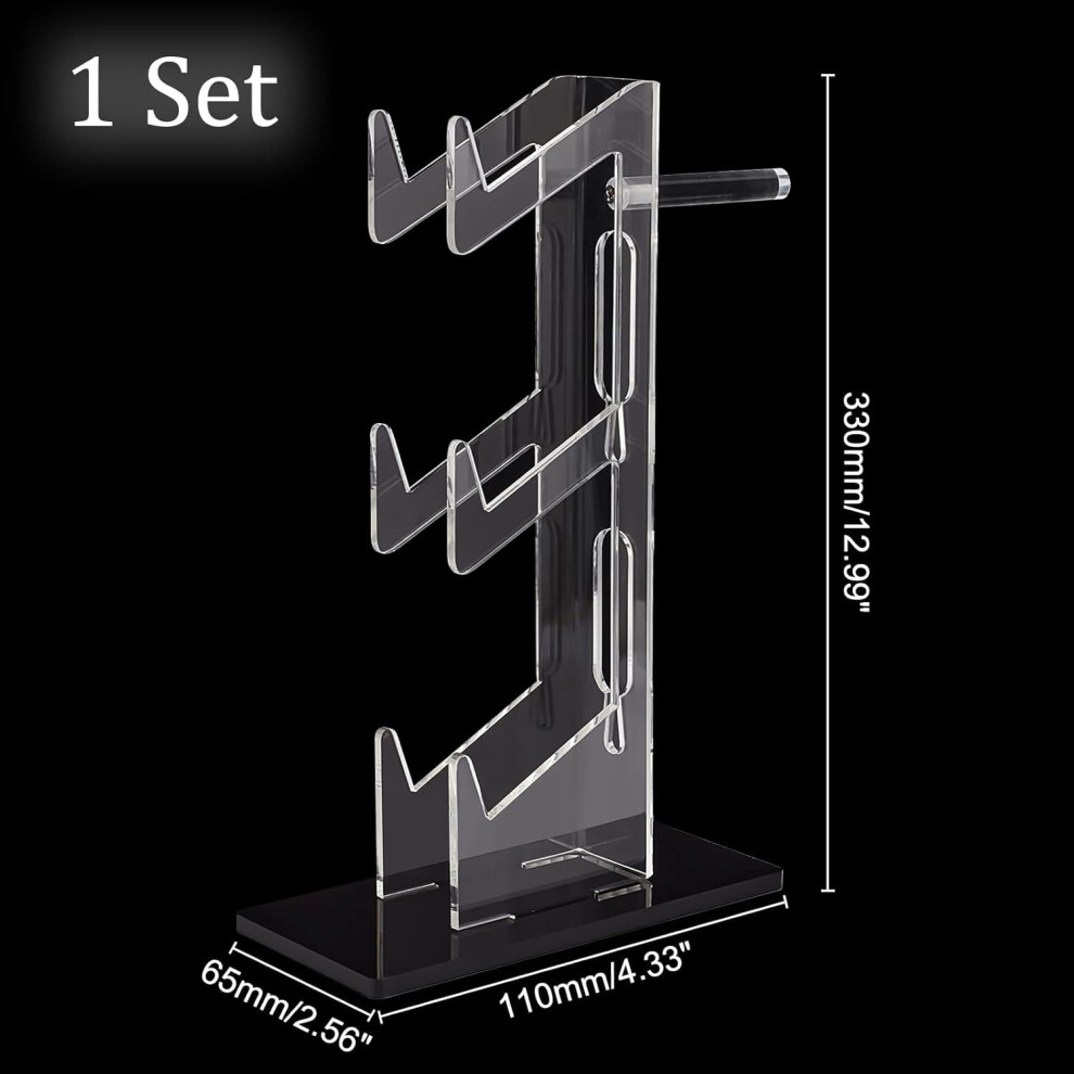 Universal 3 Tier Controller Holder Transparent Acrylic Game Controller Display Stand Detachable Gamepad Desktop Stand 9028731668437