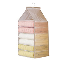 Efficient Closet Hanging Organizer with 6 Compartments for Ultimate Storage and Decluttering