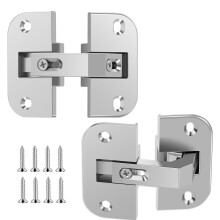 bisagras para puertas plegables de armarios de esquina, de aleación de zinc, fáciles de instalar, ocultas, con tornillos para armarios de cocina.