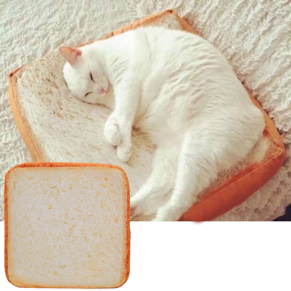 Innovations Toast Bread Shaped Throw Pillow Pillow Decorations 15 Inch Big Innovations 3-D Simulation Breads Pillow Pillow for Kid Room