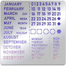 Metal Journal Stencil Calendar Stainless Steel Template 12