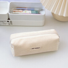 1-Pack Corduroy Pencil Cases - Large Capacity Supplies(Retro Colors)