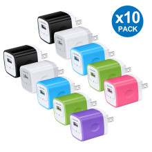 Laturilohkot, USB-seinälaturi 10 kpl USB-laturisovitin USB-laturilohko puhelimen laturin pistoke latauslohko kuutiolaatikko tiili, monivärinen