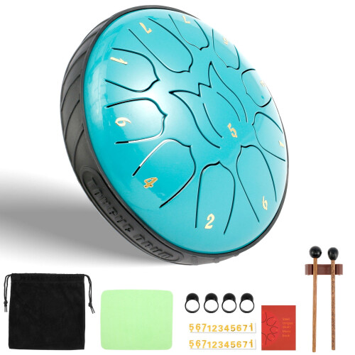 Steel Tongue Drum 11-Note 6 Inch Rustproof for Meditation