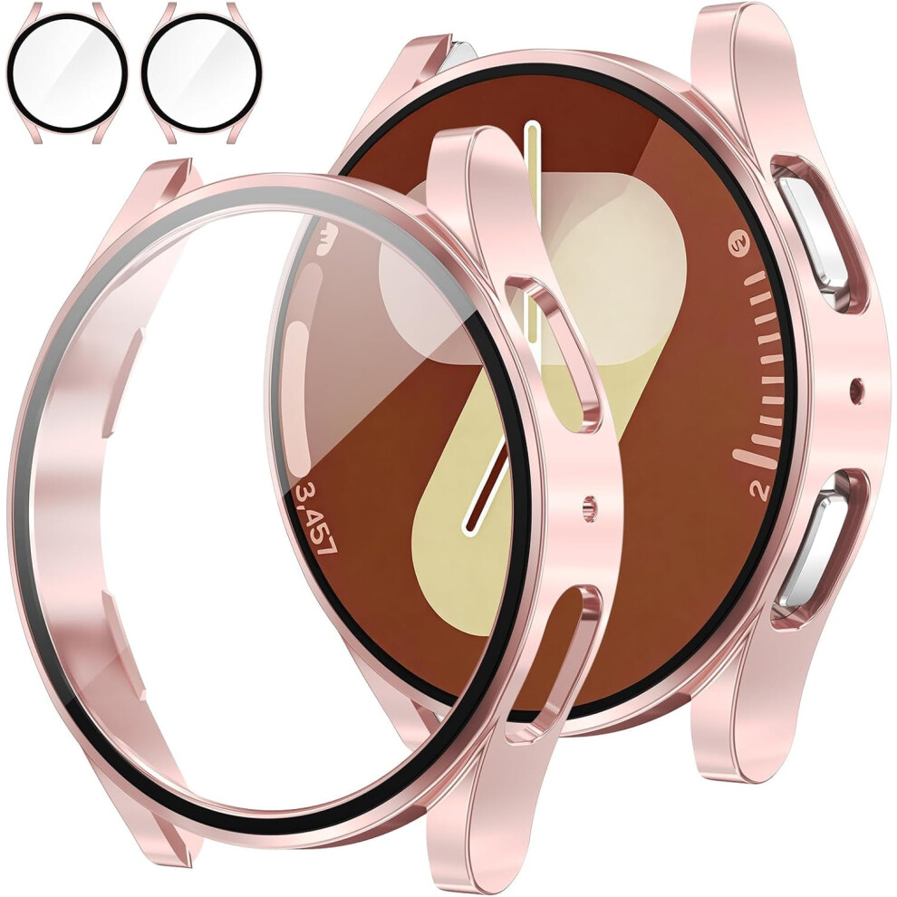 2Pack Compatible With Galaxy Watch 7 2024 (44Mm) Screen Protector Case Â Hard Bumper + Tempered Glass 9479868143418