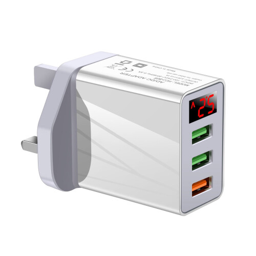 Ψηφιακός φορτιστής τοίχου USB 5V3A με έξυπνη οθόνη, γρήγορη φόρτιση για Android,