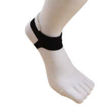 Lot de 6 paires de chaussettes courtes de sport en coton pour homme, avec séparateur d'orteils antidérapant.