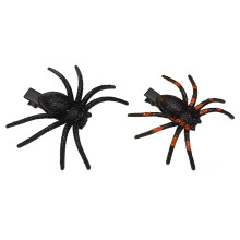 Xinwanna 1/2 stuks Halloween spinnen haarclip decoratieve haarspelden dames haarspeld hoofddeksel cosplay kostuumaccessoire (zwart & goud)