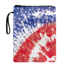 Estuche para Biblia con diseño de la bandera estadounidense – Poliéster, con cremallera