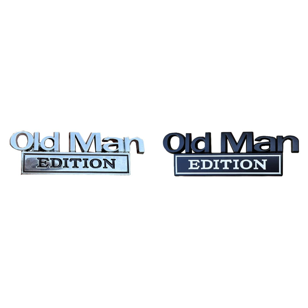 Old Man Edition Metal Car Emblem Badges (4/3/2/1Pcs) For Cars, Motorcycles, Trucks, Suvs Â Compatible With Bumper Stickers 9479868483231