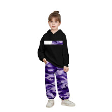 Completo invernale mimetico composto da felpa e pantaloni per bambini – Vestibilità ampia, abbigliamento casual da gioco, adatto a bambini piccoli