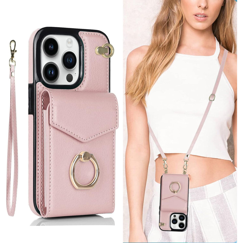 Crossbody Wallet Phone Case Compatible With Samsung Galaxy A71 4G Â Leather, Card Holder, 360 Ring Kickstand, Wrist Strap, Magnetic Flip 9365509233276