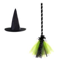 Magisk flygande häxkvast Halloween-tillbehör, festdekoration, rekvisita för barn och vuxna, klädlek (storlek/färg som på bilden)