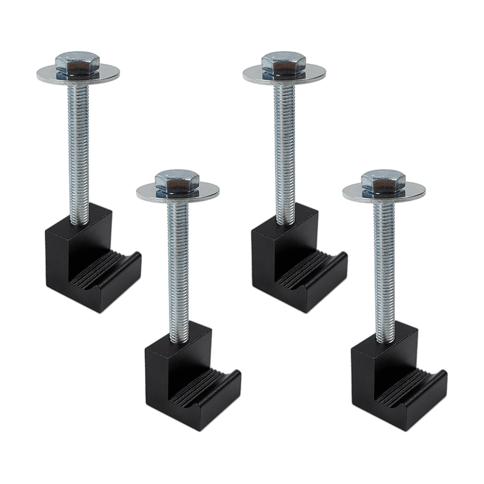 Truck Tool Box Mounting Kit Aluminum Alloy J Hooks Pickup Universal Fit Toolbox Tie Downs Crossover With Screws And Washers (4 Packs Black) 9028731669861