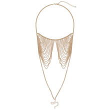 Stück sexy Fransen-Brustkette für Damen, modische glänzende Körperbrustkette aus Legierung