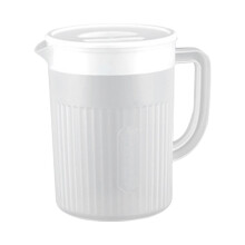 Doorzichtige waterkoker met deksel en handvat, brede opening voor in de koelkast, geschikt voor sap/melk/limonade – ideaal voor elke keuken.