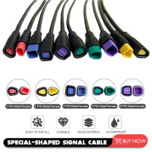 Conector con forma de bicicleta eléctrica, cable de 2/3/4/5/6 pines, conector impermeable para línea de señal