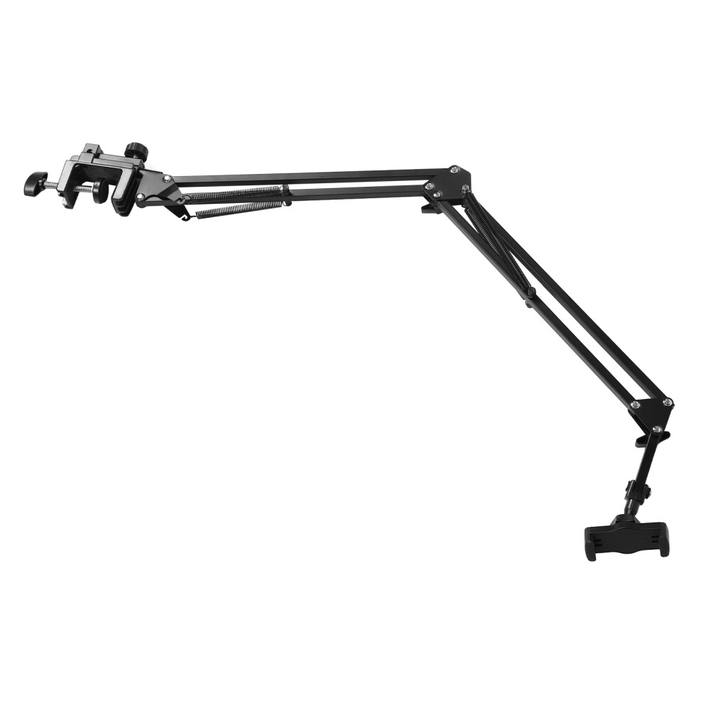 1Pack Phone Clamp Mount With Bendable Feature For Desk And Bed Use In Color 15.7X3.1x1.6in Black 9028731954264