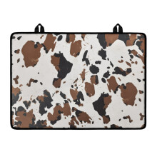 Stove Top Cover for Electric Stove – Cow Print Cooktop Protector Mat, Polyester & Rubber, Dust Protection, Compatible with Most Ranges