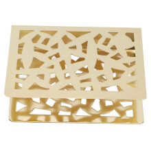 Serviettenhalter, Taschentuchhalter, Tischdekoration, Drahtziehverfahren, vertikal, für Zuhause und Büro, Gold