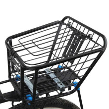 Rear Bike Basket Versatile Accessories Black for Electric Bike Travel Riding