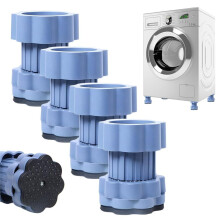 Verstelbare antivibratiepads voor wasmachine, wasdrogervoetstuk voor extra stabiliteit.