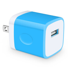 Ladeblock, USB-Wandladegerät-Adapter, USB-Schnellladestation mit Würfelstecker, kompatibel mit iPhone-Wandladegeräten, Blau