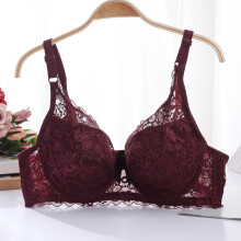 Women's Sexy Ultra-thin Non-sponge Push-up Bra With Sexy Lace Cutouts Makes Large Breasts Look Smaller