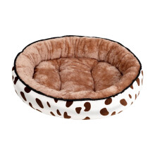 Oval koseseng for kjæledyr – beroligende smultringseng for valp, kattunge, mini/medium hund og katt – selvoppvarmende, koselig innendørs