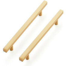 Brass Champagne Gold Cabinet Handles 5-Pack 6-1/4 Inch
