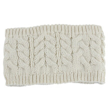 Fascia per capelli invernale da donna in maglia, calda e alla moda, scaldacollo beige
