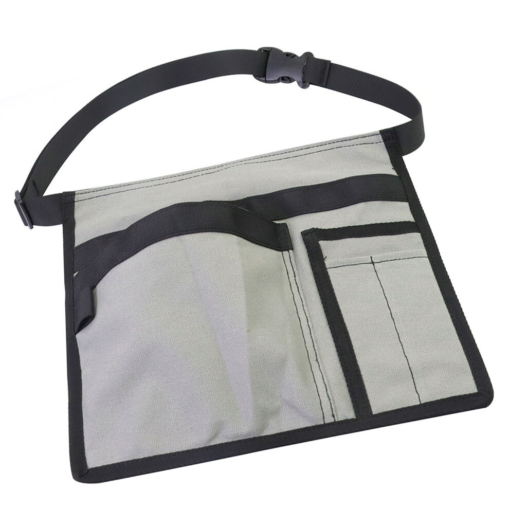Ergonomic Adjustable Tool Belt Bag Pouch Reinforced Fabric-Grey 7751001328770