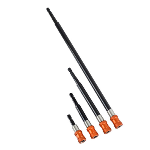 4Pcs 1/4inch Shank Bit Holder Extension Drill Driver-Orange