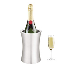 Doppelwandiger Weinkühler-Eimer, Champagner- und Weißweinkühler aus Edelstahl, kompatibel mit Standardflaschen