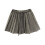 Girls Shimmering Sequin Pleated Skirt Grey 1
