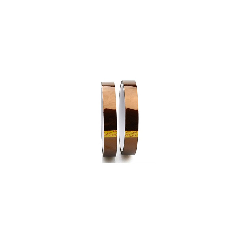 Temperature Tape 10Mm X 33M Pack Of 2 Polyimide Adhesive Tape For 3D Printer And Electrical Insulation 9092120240474